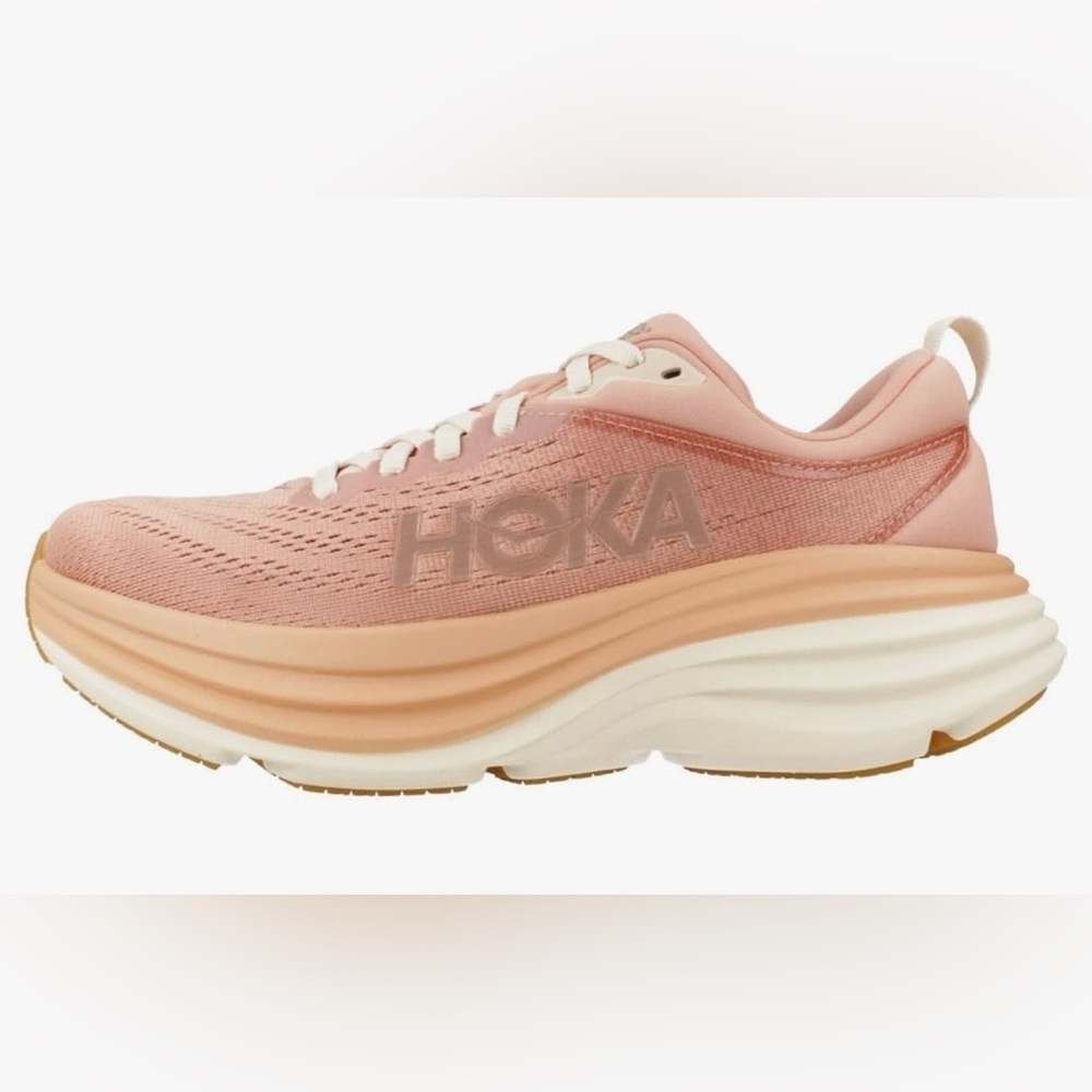 Hoka one one Bondi 8 Women's Peach Athletic Shoes